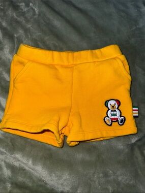 6-12m The bay stripes Yellow Teddy Patch Cotton Shorts GUC boys